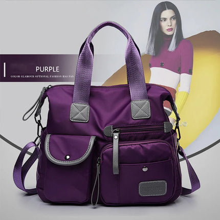 New Ladies Tote Bag Fashion Nylon Waterproof Casual Shoulder Mummy Bag Large Capacity Women's Messenger Handbags