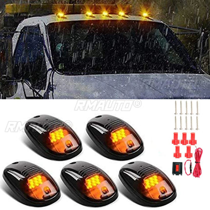 5Pcs Car Light Cab Light Roof Spotlight Top Marker Running Car LED Amber Signal Light for Truck SUV Off-road LED