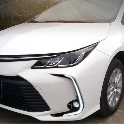Car LED DRL Daytime Running Light Yellow Turn Signal 12V Fog Lamp Decoration Bumper Light For Toyota Corolla 2019 2020 2021 2022
