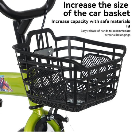 16 inch sporty kids Scooter with training wheels and stand Adjustable saddle tall Height