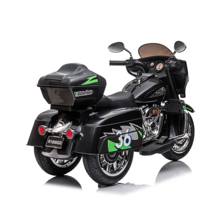 12V Two Seat Scooter for Kids, Scooter for Kids with Key Start /3 Wheels Headlight/Storage Box/ Two Motor