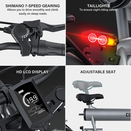 Super Electric Bike 20 Inch Fat Electric Bicycle  Electric Motorcycles Electric Disc Brake