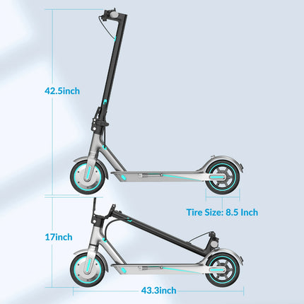 Folding Electric Scooter Ook Tek V8 Scooter 36V 10.5Ah 8.5 Inch Honey Comb Wheels E Scooter for Adult Easy to Carry Best Selling