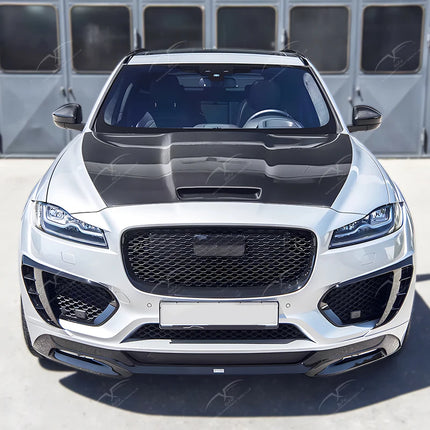 2016-2020 for Jaguar F-PACE Hood Carbon Fiber Engine Hood Black Cover Modified Car Hood  Bumper