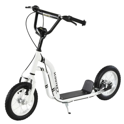 12-inch Children's Scooter with Adjustable Height. White