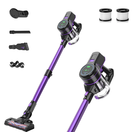Brushless Motor Stick Wireless Vacuum Cleaner Touchscreen Four-speed Modes Adjustable