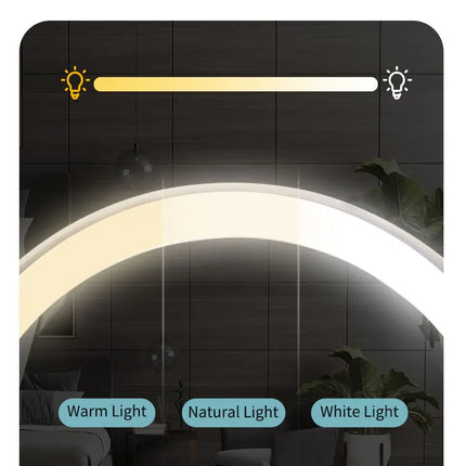 8 Inch Wall Mounted Bathroom Mirror Adjustable LED Makeup Mirror 10X Magnifying Touch Vanity Cosmetic Mirrors with Light