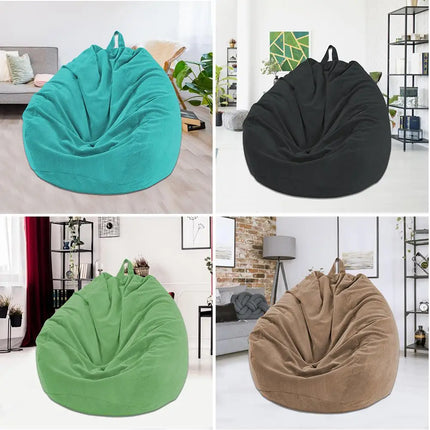 BeanBag Sofas Cover Chairs without Filler Soft Removable Corduroy Lounger Seat