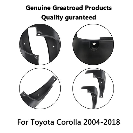 4Pcs Set Car Mudguards For Toyota Corolla Altis 2004-2018 Front Rear Fender Mud Flaps Splash Guards PVC Automotive Accessories