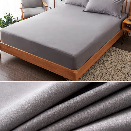 Cotton Fitted Sheet with Elastic Bands Non Slip Adjustable Mattress Covers for Single Double King Queen Bed,140/160/200cm