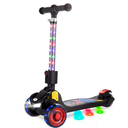 Foldable and Light Emitting Children's Scooter Kick Scooter for Children Kid Toys