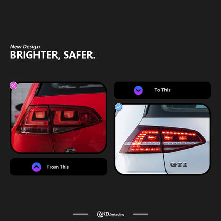 Car Light for VW Golf 7 LED Tail Light 2013-2017 Golf 7 Rear Fog Brake Turn Signal Automotive  Accessories