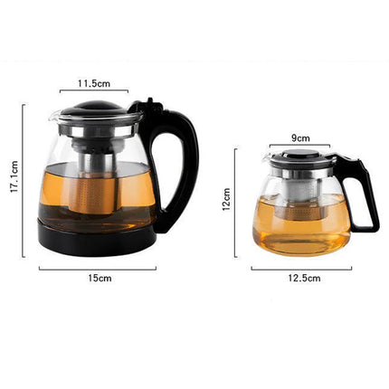 Heat Resistant Glass Teapot Heated Container Tea Pot