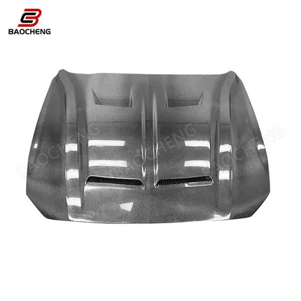 For Ford Mustang 2018-2022 Carbon Fiber Bonnet Engine Cover Hood Car Headliner Hood Cutout Cooling Front Cover
