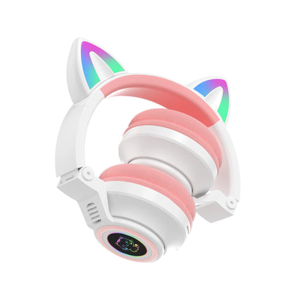 Kids Headset Wireless Child Headphone with Cat Ear   Kids  Light up for  Fire Tablet/Laptop/Pad