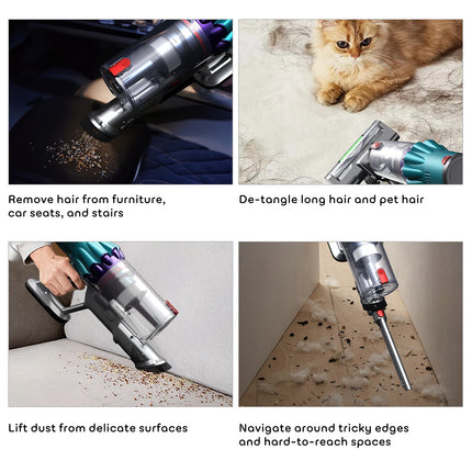 Minfu Cordless Vacuum Cleaner 35Kpa Swivel Steering Stick for Household Carpet and Hard Floor