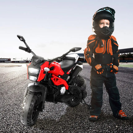 Electric Motorcycle for Kids ride on 12V Electric Dirt Bike with Training Wheels Hand Racing Foot Brake Boys Girls Gift