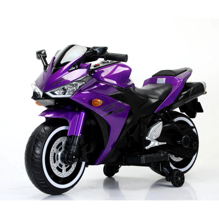 12v7ah Kids Scooter Ride on Toy with Training Wheels/manual Throttle/ Drive by Hand /Lighting  Wheels