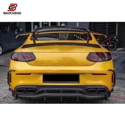 Carbon Fiber for Mercedes-Benz W205 C63 2015-2017 High Quality Rear Bumper Diffuser Car Parts Accessories