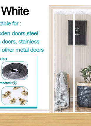 Large Tool-free Magnetic Mosquito Net Summer Anti Bug Fly Door Curtains Mesh Auto Closing Door Screen Anti Bug Fly Door Screen