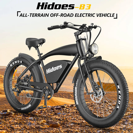 Hidoes B3 Adults Electric Bike with  Max Speed 60km/h 18.2AH Lithium Battery 1200W Brushless Motor Electric Mountain Bike