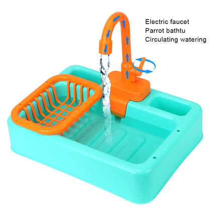 Parrot Paddling Pool Automatic Parrot Bathtub Swimming Pool Faucet Parrot Bath Shower Water Dispenser Bird Feeder Bird Cage