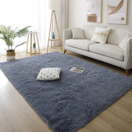 Grey Living Room Large Carpet Hall Coffee Table Floor Mat 160x230 Children's room Bedroom Long Hair