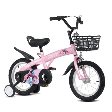 16 inch sporty kids Scooter with training wheels and stand Adjustable saddle tall Height
