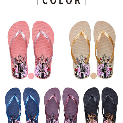 EOFK Women Slippers Beach Summer Flip Flops Fashion Designer Ladies Purple Home Female Slides