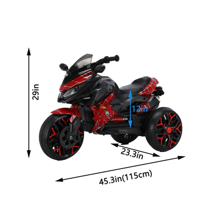 12 V Kids Scooter/ Electric Ride on Scooter for Boys Girls with Training Wheels/manual Throttle/ Drive by