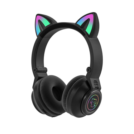 Kids Headset Wireless Child Headphone with Cat Ear   Kids  Light up for  Fire Tablet/Laptop/Pad