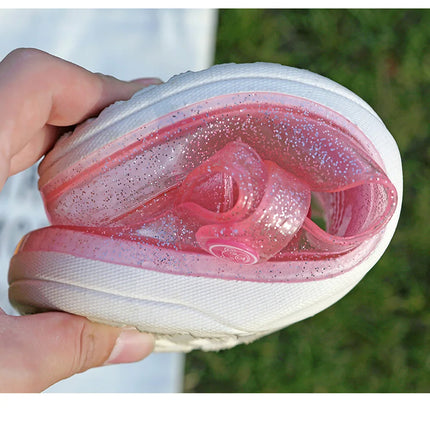 EOFK Summer Women Sandals Clogs Glitter Shinny Colors Lady Jelly Flat Comfort Sandals Hoof Shoes