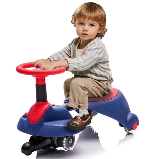 6V Kids Ride On Electric scooter,PU Wheels,Retractable,Steering Wheel Rotates 360°,Provide a speed of 3.11MPH