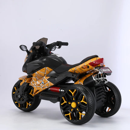 3-Wheels Kids Scooter Ride-On Scooter Motorbike 12 V Kids Ride on Toy with PU Seat Manual Throttle/ Drive by Hand