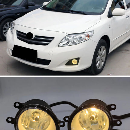 1 Set For Toyota Corolla 2008 2009 2010 Led Fog Lights Fog Lamp Assembly Fog Light Cover Grill Headlight Foglights Frame Frames