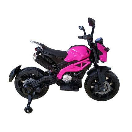 Electric Motorcycle for Kids ride on 12V Electric Dirt Bike with Training Wheels Hand Racing Foot Brake Boys Girls Gift
