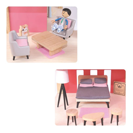 Toys for Children Diy Doll House Casa Miniature Dollhouse With Furniture