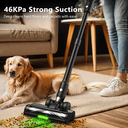 Vacuum Cleaner 55 Mins Runtime Self-Standing Wall Mount Charging Pet Hair US Local Stock Car Dry