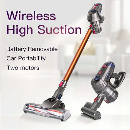 Electric Cyclone Stick Vacuum Cleaner Wireless Handheld Floor and Car Cleaner with Dry Function