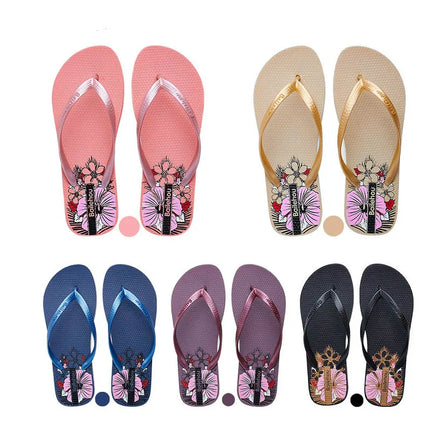 EOFK Women Slippers Beach Summer Flip Flops Fashion Designer Ladies Purple Home Female Slides