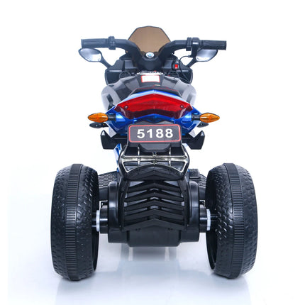 3-Wheels 12 V Kids Motorcycle Ride-On Motorcycle with PU seat Training  Wheels/manual throttle/ drive by hand /Lighting wheels
