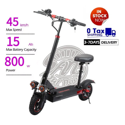 Long Range 50-55km 800W Electric Scooter J-01 with Seat 800w 48v 10 Inch