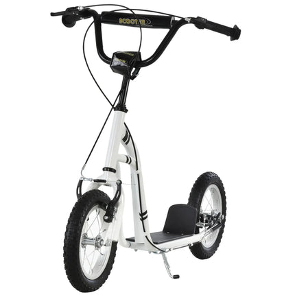 12-inch Children's Scooter with Adjustable Height. White