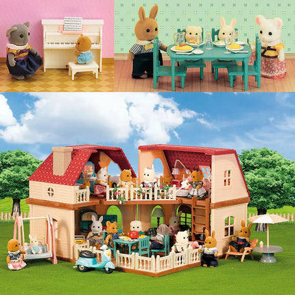 Simulation Kitchen Forest Family Small House Double Three- Story Villa Reindeer  Animal