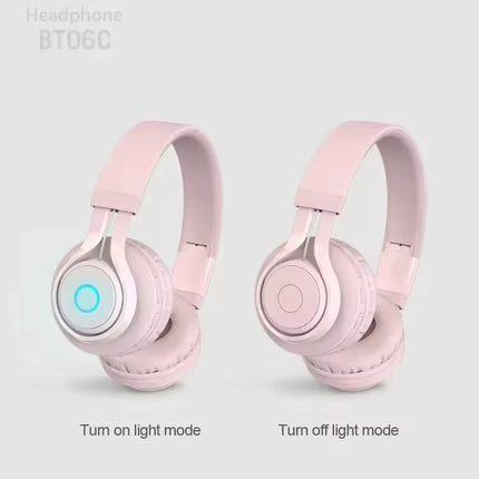 Cool Earcups Bt06C Wireless Gaming Headset with Microphone USB Rgb Lighting Effect