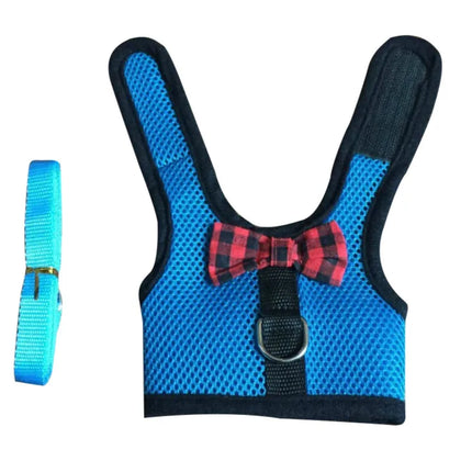 Rabbits Hamster Vest Harness With Leas Bunny  Mesh Chest Strap Harnesses Ferret Guinea Pig Small Animals Pet Accessories S/M/L 4