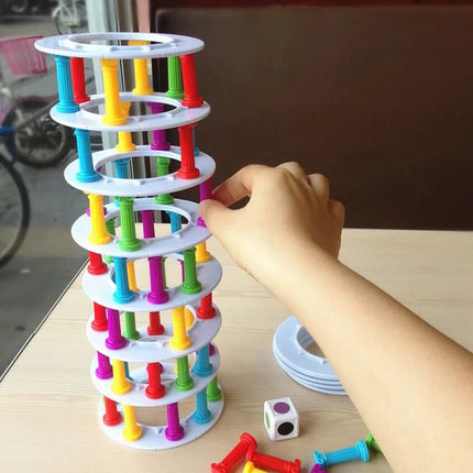 Toy - Multiplayer Desktop Game Pisa Tower Fun Parent-child Interactive Toy for Ages 3 and Up