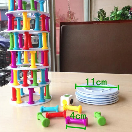 Toy - Multiplayer Desktop Game Pisa Tower Fun Parent-child Interactive Toy for Ages 3 and Up
