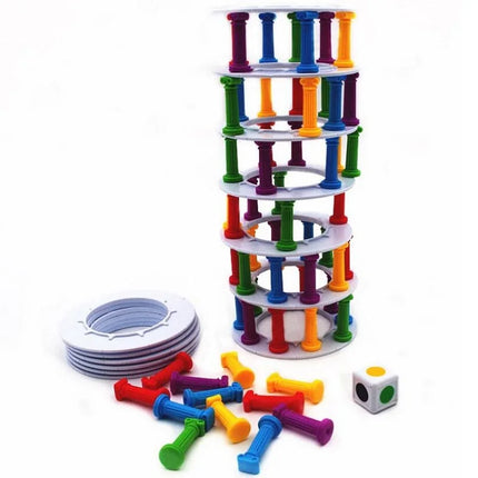 Toy - Multiplayer Desktop Game Pisa Tower Fun Parent-child Interactive Toy for Ages 3 and Up
