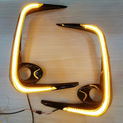 Car LED DRL Daytime Running Light Yellow Turn Signal 12V Fog Lamp Decoration Bumper Light For Toyota Corolla 2019 2020 2021 2022